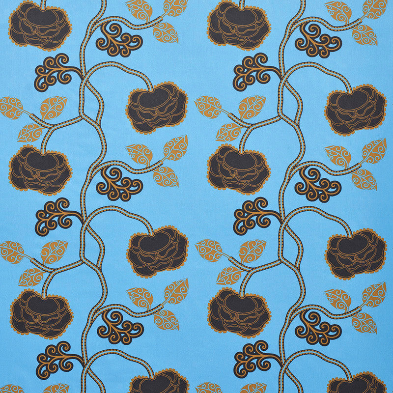 Queen Fruit Chintz Lapis 179542 by Schumacher Fabric Schumacher Fabric Queen Fruit Chintz Lapis 179542Fabric COTTON 100% UNITED KINGDOM </p><p>Repeat: H: HORZ. 27" (69CM) , V: VERT. 18" (46CM) 54 - Fabric Carolina -