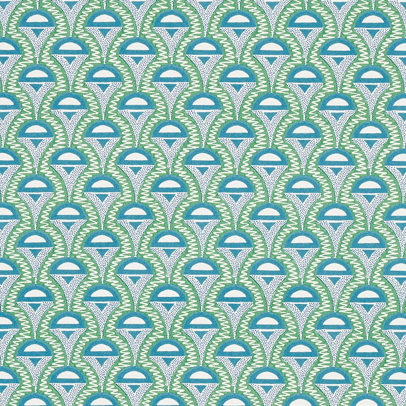 Abelino Green & Peacock 179582 by Schumacher Fabric Schumacher Fabric Abelino Green & Peacock 179582Fabric COTTON 100% UNITED KINGDOM </p><p>Repeat: H: HORZ. 2 1/2" (6CM), V: VERT. 4 1/5" (11CM) 54 - Fabric Carolina -