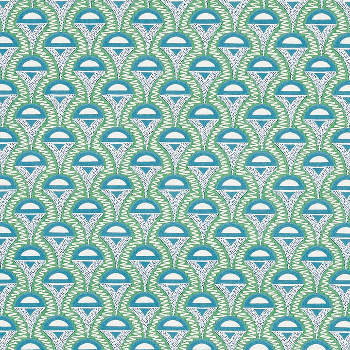 Abelino Green & Peacock 179582 by Schumacher Fabric Schumacher Fabric Abelino Green & Peacock 179582Fabric COTTON 100% UNITED KINGDOM </p><p>Repeat: H: HORZ. 2 1/2" (6CM), V: VERT. 4 1/5" (11CM) 54 - Fabric Carolina -