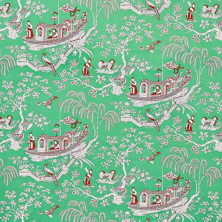 Matsudana Jade 179610 by Schumacher Fabric Schumacher Fabric Matsudana Jade 179610Fabric COTTON 100% THAILAND </p><p>Repeat: H: HORZ. 54" (137CM) , V: VERT. 16 3/4" (43CM) 54 - Fabric Carolina -