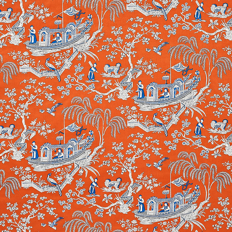 Matsudana Spice 179612 by Schumacher Designer Fabric SCHUMACHER CLASSICS COTTON 100% THAILAND MARTINDALE 20,000 </p><p>Repeat: Horizontal: 54" (137CM) and Vertical: 16 3/4" (43CM) 54 - Swanky Fabrics -