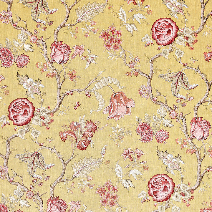 Josephine Ochre 179650 by Schumacher Designer Fabric SCHUMACHER CLASSICS LINEN 100% THAILAND MARTINDALE 20,000 </p><p>Repeat: Horizontal: 27" (69CM) and Vertical: 29 1/2" (75CM) 54.5 - Swanky Fabrics -