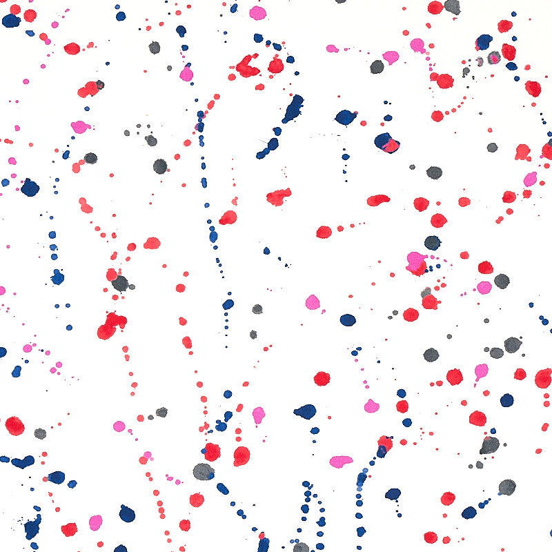 Ink Splash Red & Blue 179710 by Schumacher Designer Fabric PORTER TELEO COTTON 100% UNITED KINGDOM MARTINDALE 20,000 </p><p>Repeat: Horizontal: 54" (137CM) and Vertical: 54" (137CM) 54 - Swanky Fabrics -