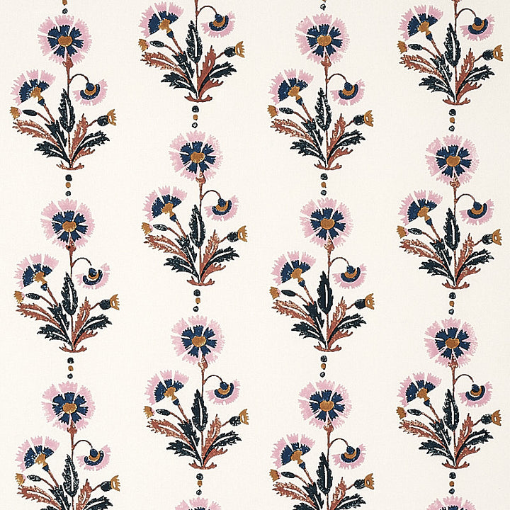 Dianthus Hand Block Print Rust & Rose 179740 by Schumacher Fabric Schumacher Fabric Dianthus Hand Block Print Rust & Rose 179740Fabric COTTON 100% INDIA </p><p>Repeat: H: HORZ.7" (25CM), V: VERT. 9 7/8" (25CM) 54 - Fabric Carolina -