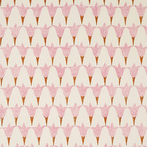 Tulip Hand Block Rose & Copper 179821 by Schumacher Designer Fabric