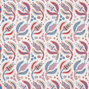 Malabar Vine Sky & Rose 179851 by Schumacher Designer Fabric
