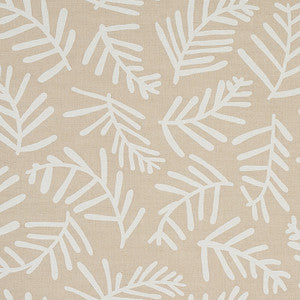 Tiah Cove Ivory On Natural 179912 by Schumacher Designer Fabric