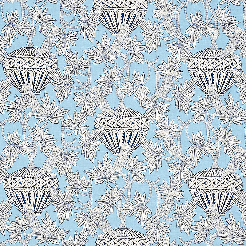 Santarem Sky 179941 by Schumacher Fabric Schumacher Fabric Santarem Sky 179941Fabric LINEN 55% UNITED STATES OF AMERICA </p><p>Repeat: H: HORZ. 13 1/2" (34CM), V: VERT. 27" (69CM) 54 - Fabric Carolina -