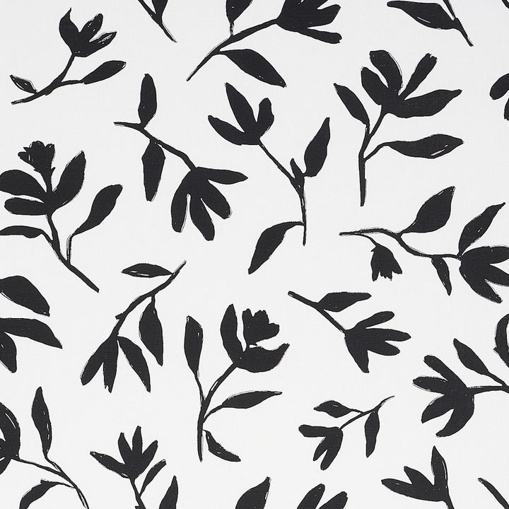 Laurel Black 180011 by Schumacher Fabric Schumacher Fabric Laurel Black 180011Fabric COTTON 75% </p><p>Repeat: H: HORZ. 54" (137CM), V: VERT. 36" (91CM) 54" (137CM) - Fabric Carolina -
