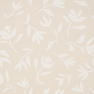 Laurel White On Unbleached 180012 by Schumacher Designer Fabric
