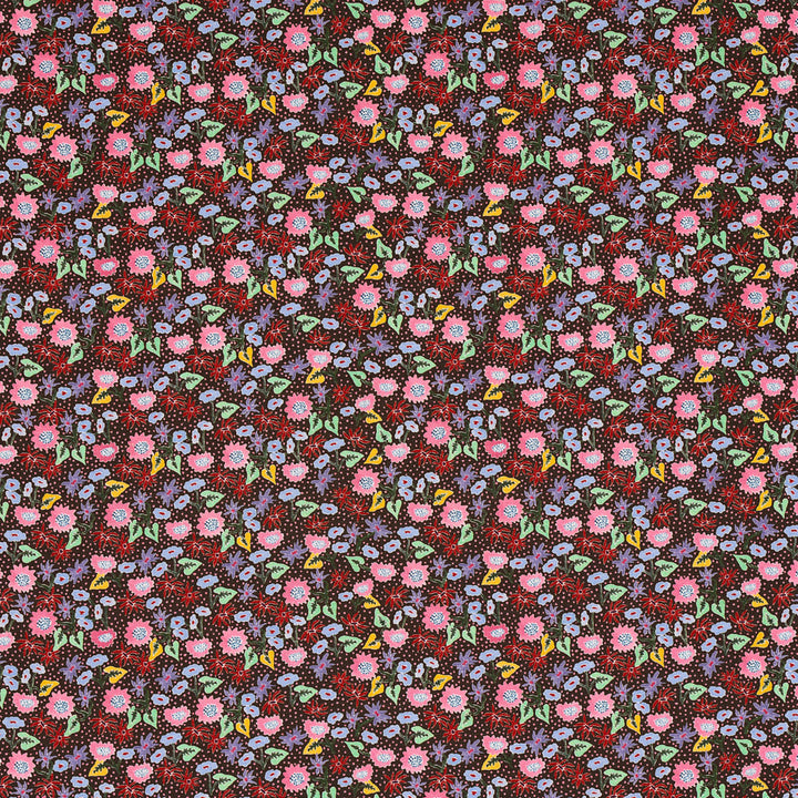 Calico Multi On Brown 180171 by Schumacher Fabric Schumacher Fabric Calico Multi On Brown 180171Fabric LINEN 60% THAILAND </p><p>Repeat: H: HORZ. 9" (23CM), V: VERT. 4 1/2" (11CM) 54 - Fabric Carolina -