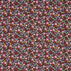 Calico Multi On Brown 180171 by Schumacher Designer Fabric