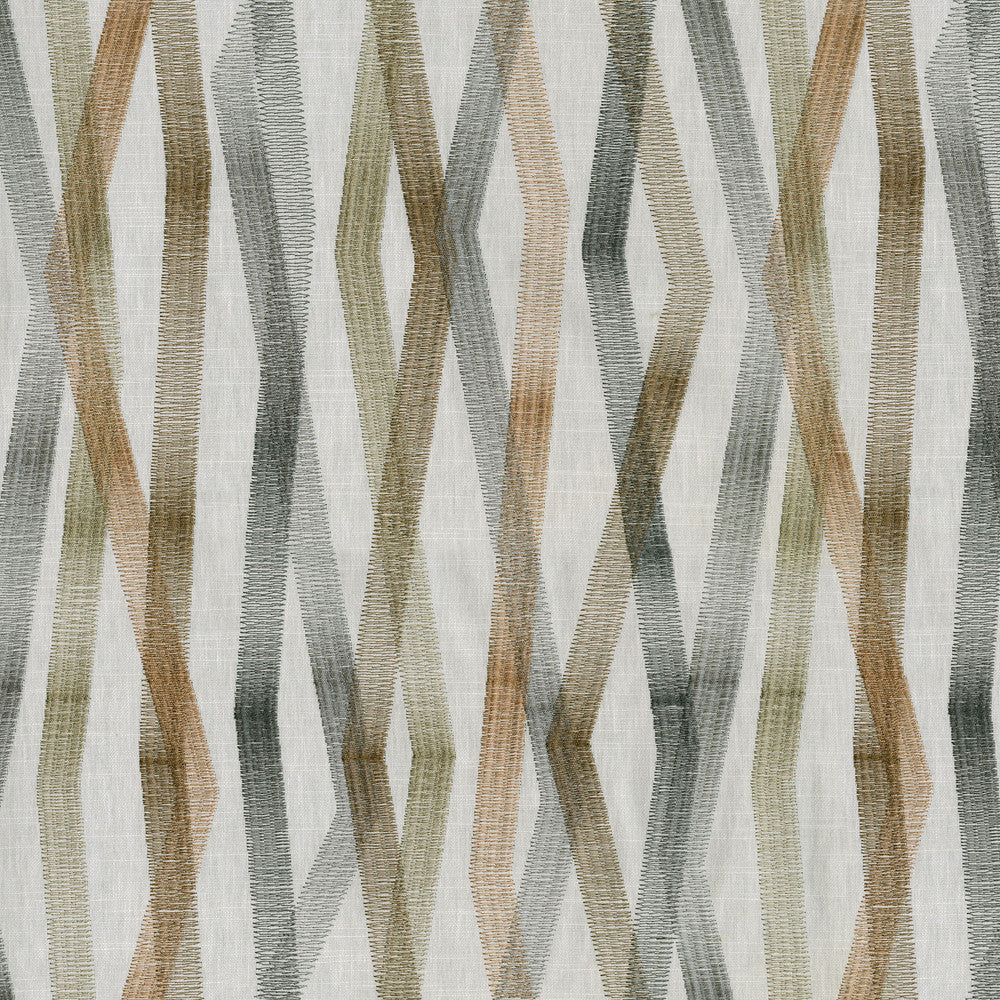 Zig & Zag Emb Woodland 180222 by Novogratz Designer Fabric - 69% Cotton 31% Polyester Embroid:100% Rayon INDIA 30000 Horizontal: 18.5 and Vertical: 13 54 - Swanky Fabrics -