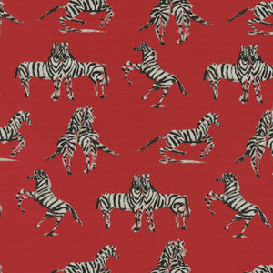 Od Dr Zebra Red 180260 by Novogratz Designer Fabric