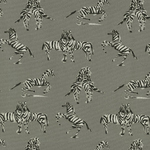 Od Dr Zebra Silver 180261 by Novogratz Designer Fabric
