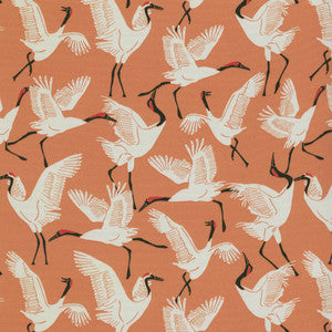 Od Block Cranes Coral 180280 by Novogratz Designer Fabric