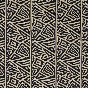 Jagged Maze Black 180320 by Schumacher Designer Fabric