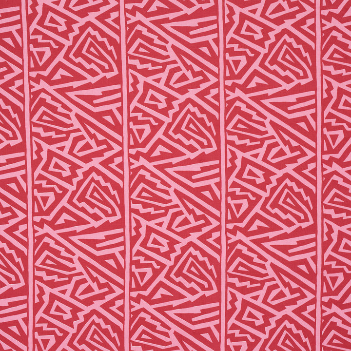 Jagged Maze Pink 180322 by Schumacher Fabric Schumacher Fabric Jagged Maze Pink 180322Fabric COTTON 100% INDIA </p><p>Repeat: H: HORZ. 7 5/7" (20CM), V: VERT. 11 3/4" (30CM) 52" (132CM) - Fabric Carolina -