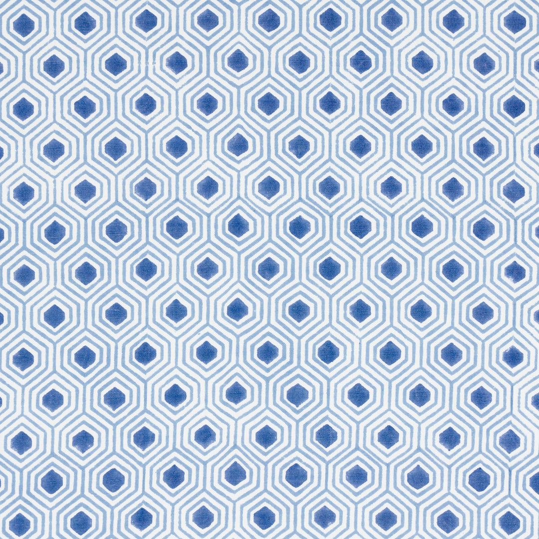 Otis Hand Print Blue 180370 by Schumacher Designer Fabric