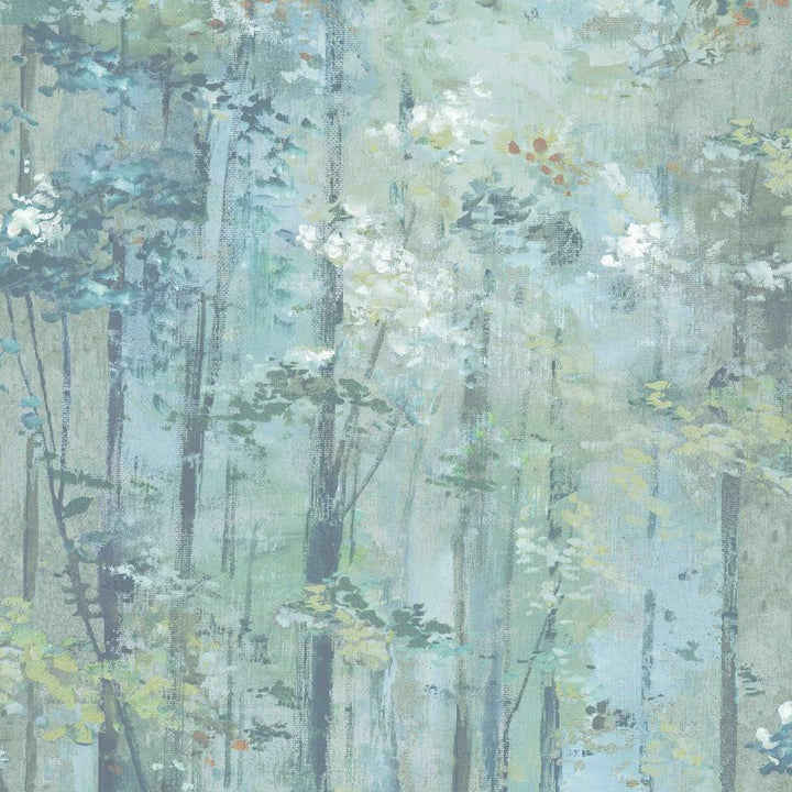 Glade (Wp) # 02 Seafoam by 1838 Wallcoverings Designer Wallpaper Aurora HALF DROP PASTE THE WALL UNITED KINGDOM V-25" 20.5"X11YD - Swanky Fabrics -