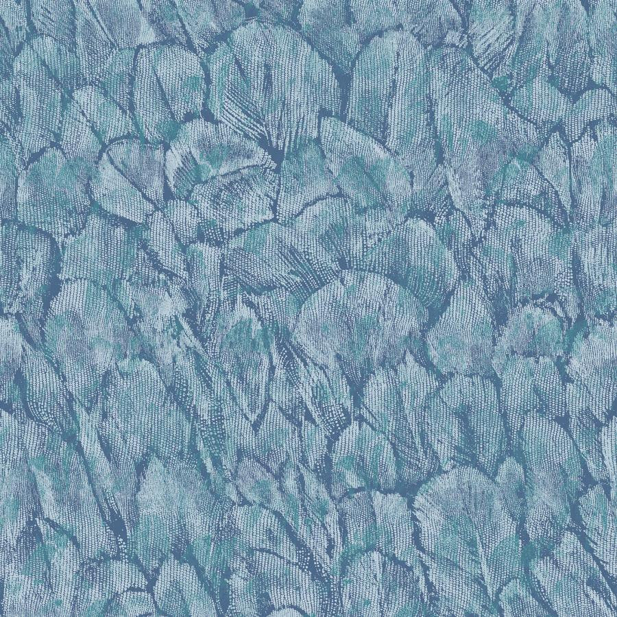 Tranquil (Wp) # 04 Lagoon by 1838 Wallcoverings Designer Wallpaper Aurora STRAIGHT PASTE THE WALL UNITED KINGDOM V-25" 20.5"X11YD - Swanky Fabrics -