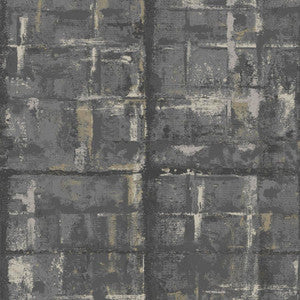 Patina (Wp) # 01 Jet by 1838 Wallcoverings Designer Wallpaper