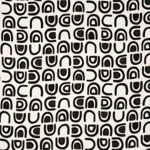 Threshold Printed Linen Carbon 180421 by Schumacher Designer Fabric