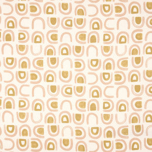 Threshold Printed Linen Salt & Ochre 180423 by Schumacher Designer Fabric
