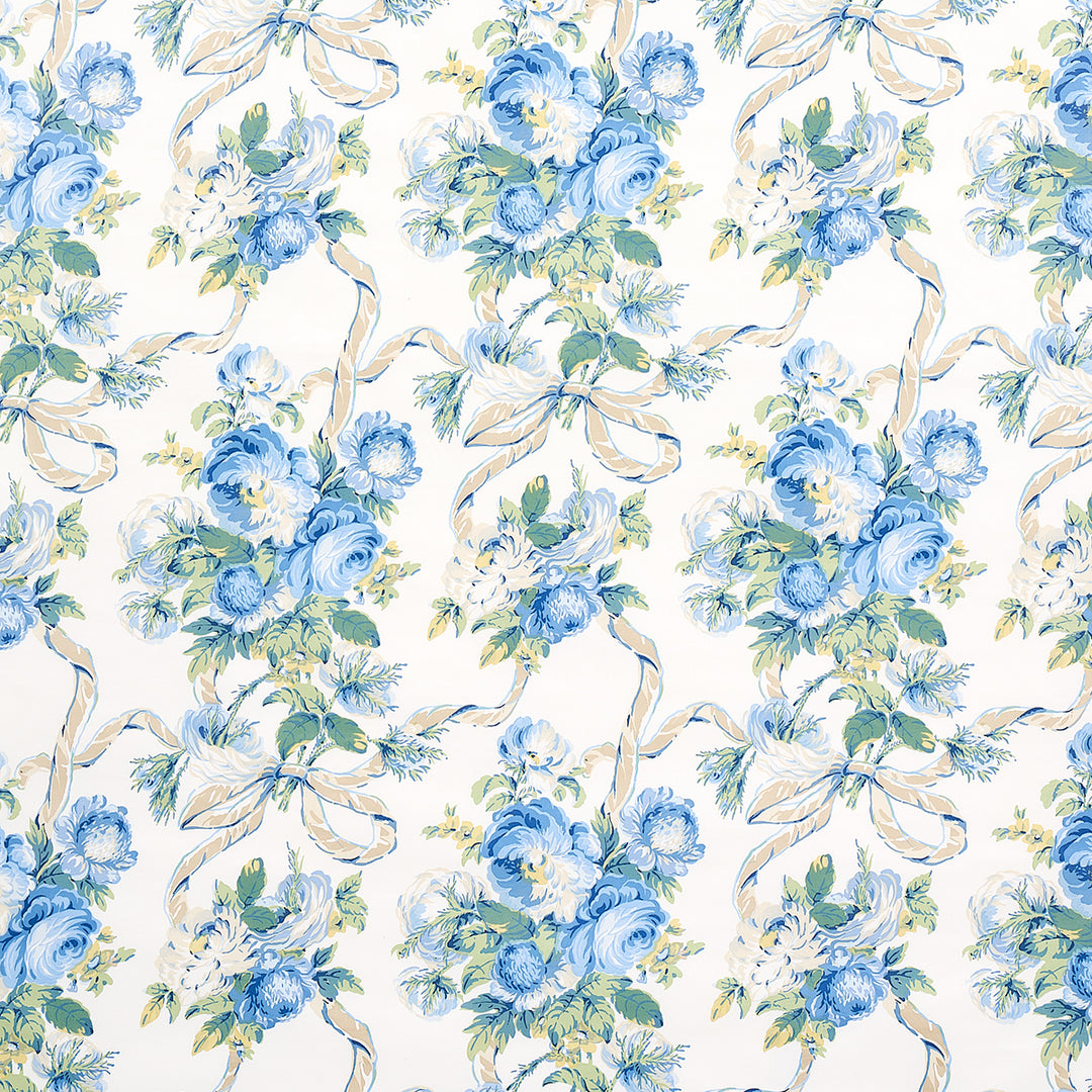 Queenies Floral Chintz Porcelain 180810 by Schumacher Designer Fabric