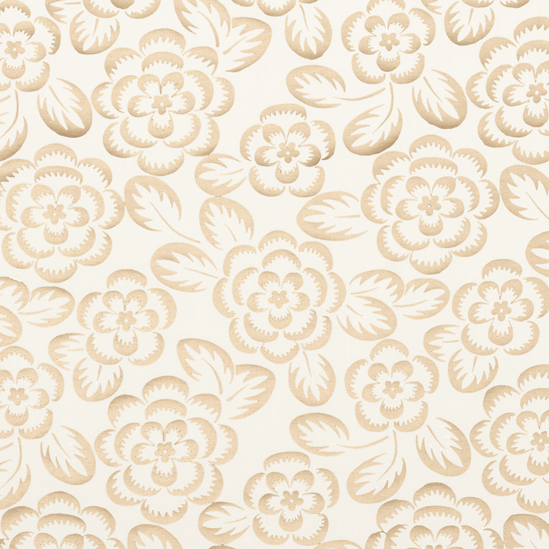 Angelica Floral Champagne & Ivory 180870 by Schumacher Designer Fabric
