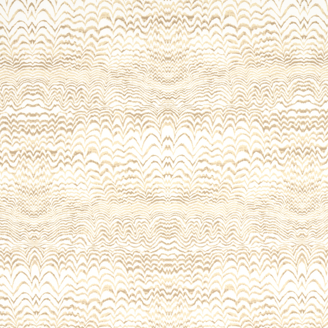 Ink Wave Print Indoor/Outdoor Natural 181051 by Schumacher Designer Fabric