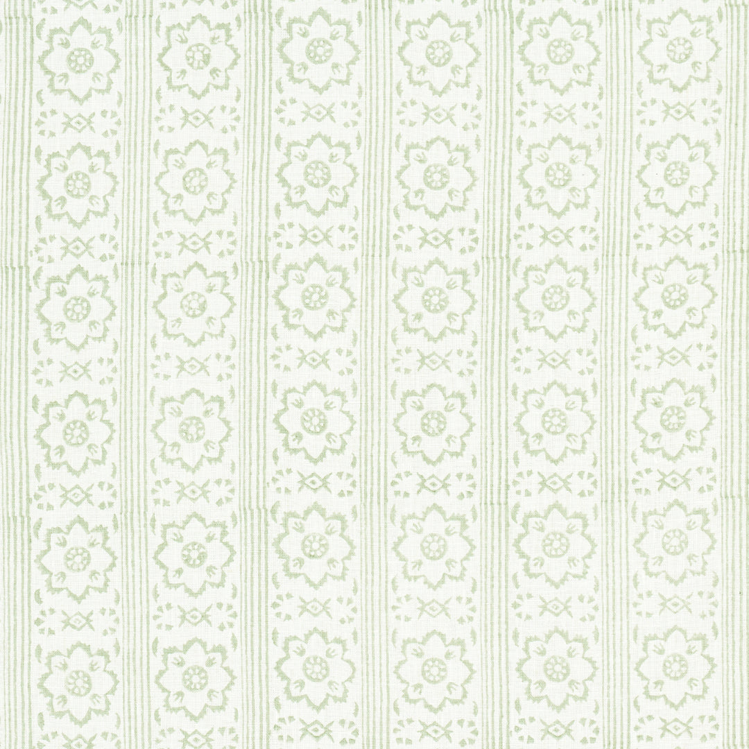 Sunda Hand Block Print Sage 181321 by Schumacher Designer Fabric