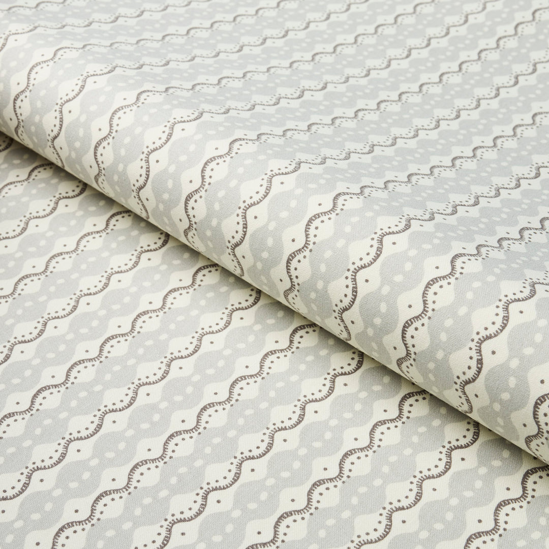 Centipede Stripe Pumice 181441 by Schumacher Designer Fabric