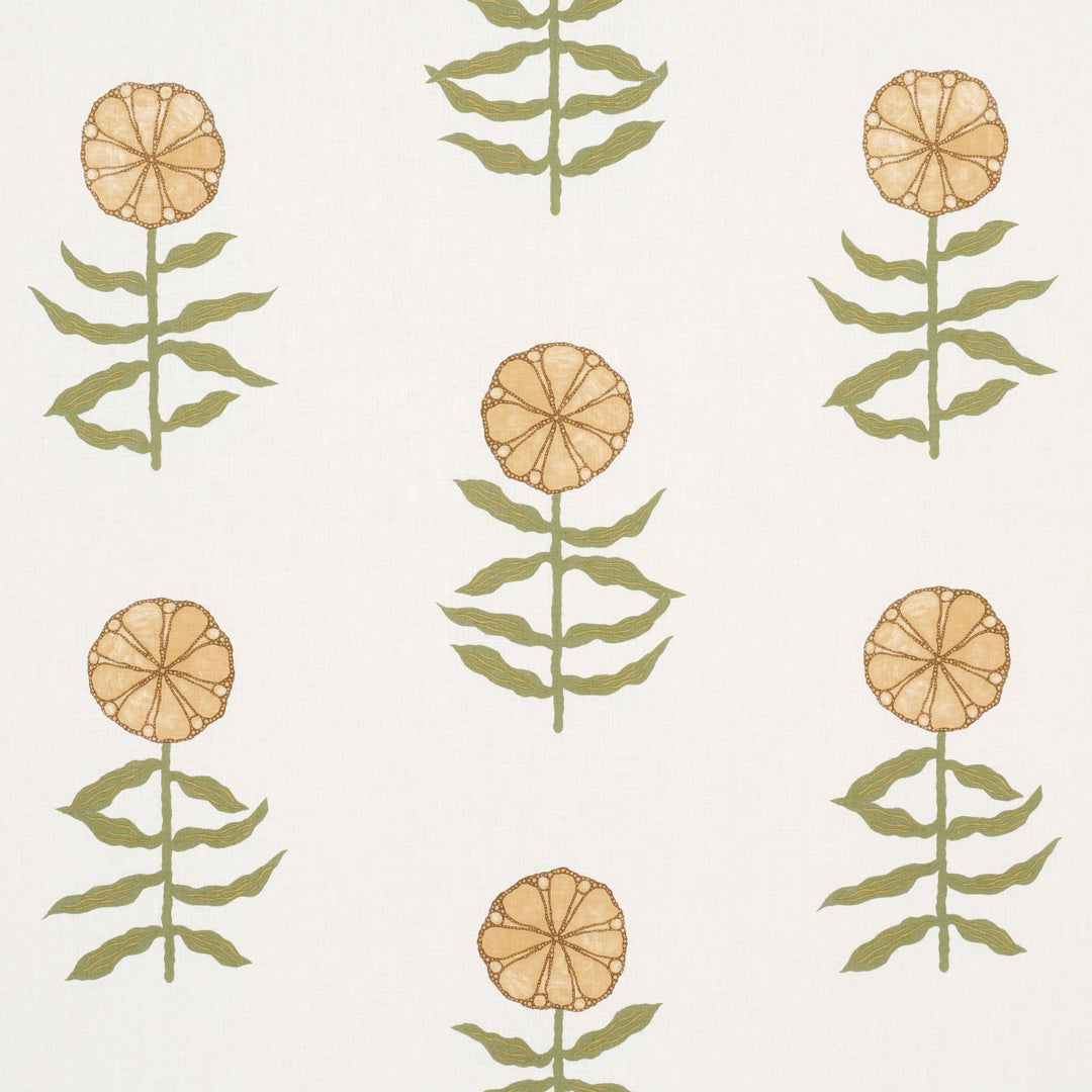 Pretty Petals Soft Yellow 181662 by Schumacher Designer Fabric