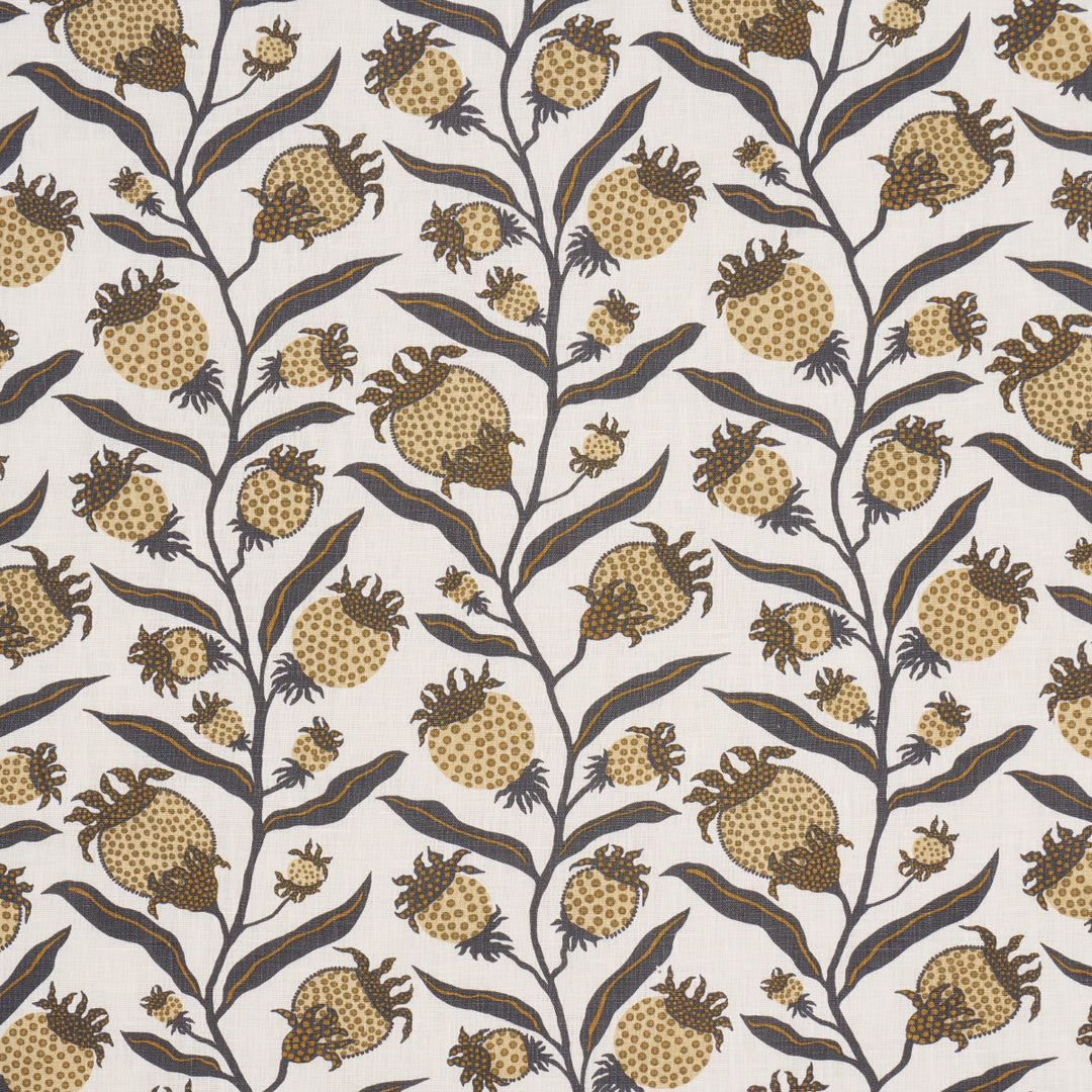 Thistle Vine Black & Gold 181681 by Schumacher Designer Fabric