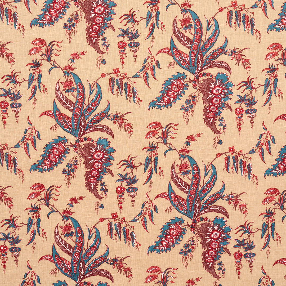 Apolline Botanical Rouge & Bleu 181730 by Schumacher Designer Fabric