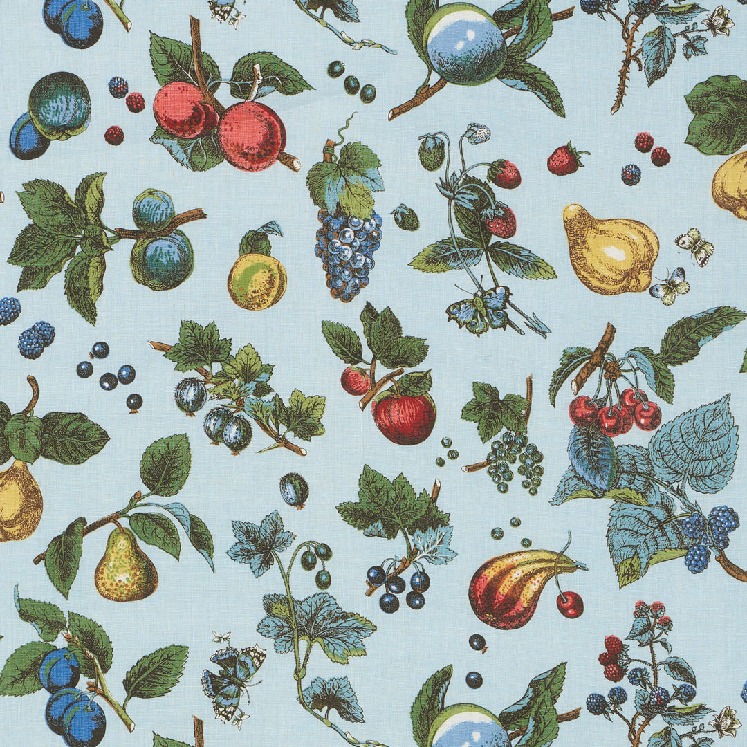 Berry Grove Sky 181891 by Schumacher Designer Fabric
