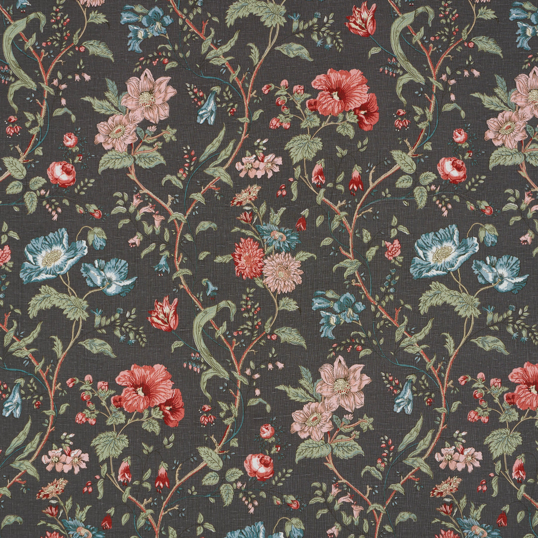 Giselle Floral Noir 181902 by Schumacher Designer Fabric
