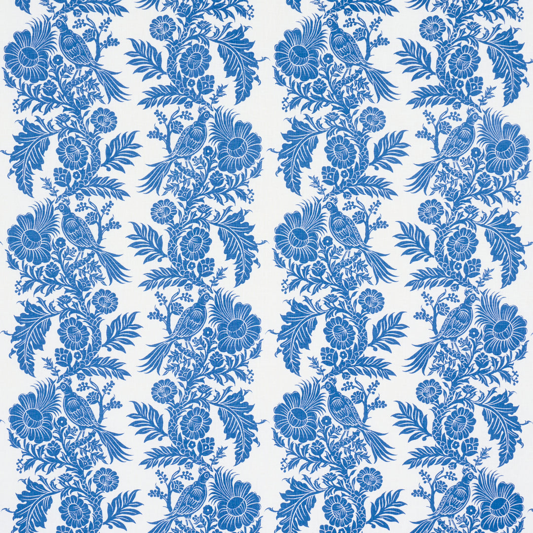 Raven Woods Blue 182531 by Schumacher Designer Fabric