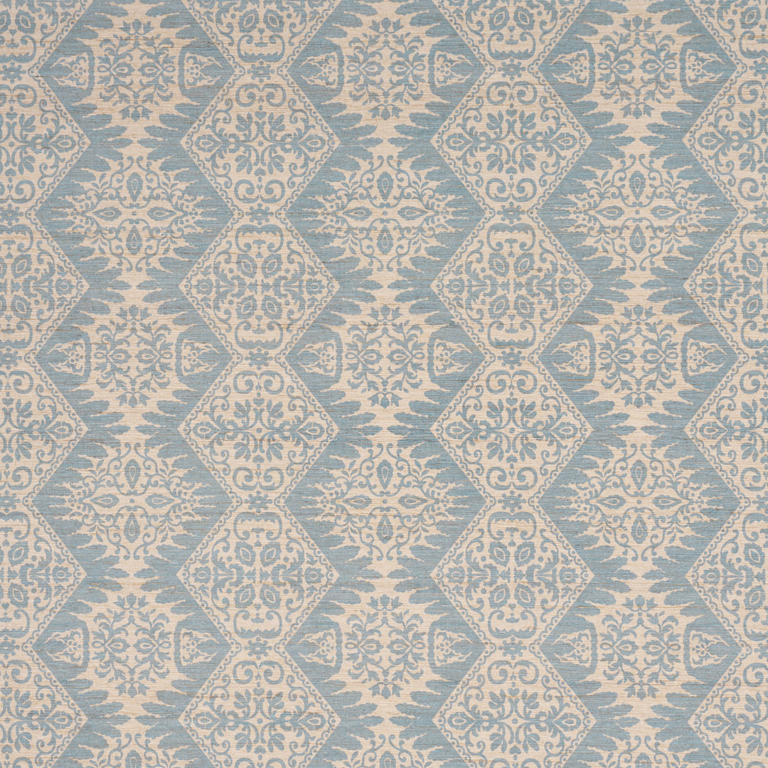 Berkeley Hand Printed Silk Cornflower 182701 by Schumacher Designer Fabric