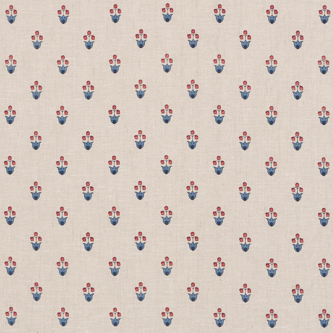 Moira Hand Print Cerise & Ink 182720 by Schumacher Designer Fabric