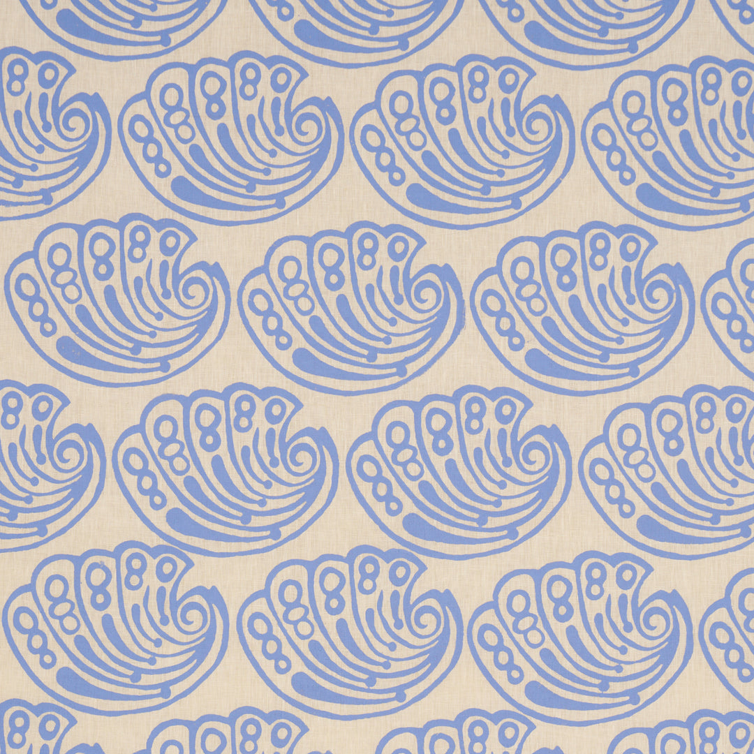 Ramsgate Hand Block French Blue 182750 by Schumacher Designer Fabric