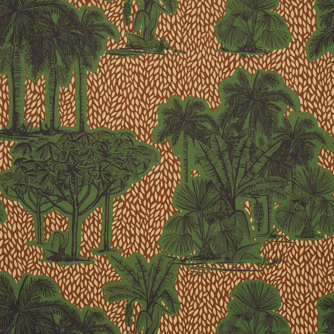 Tropical Safari Print Orinoco Verdant Oasis 182810 by Schumacher Designer Fabric