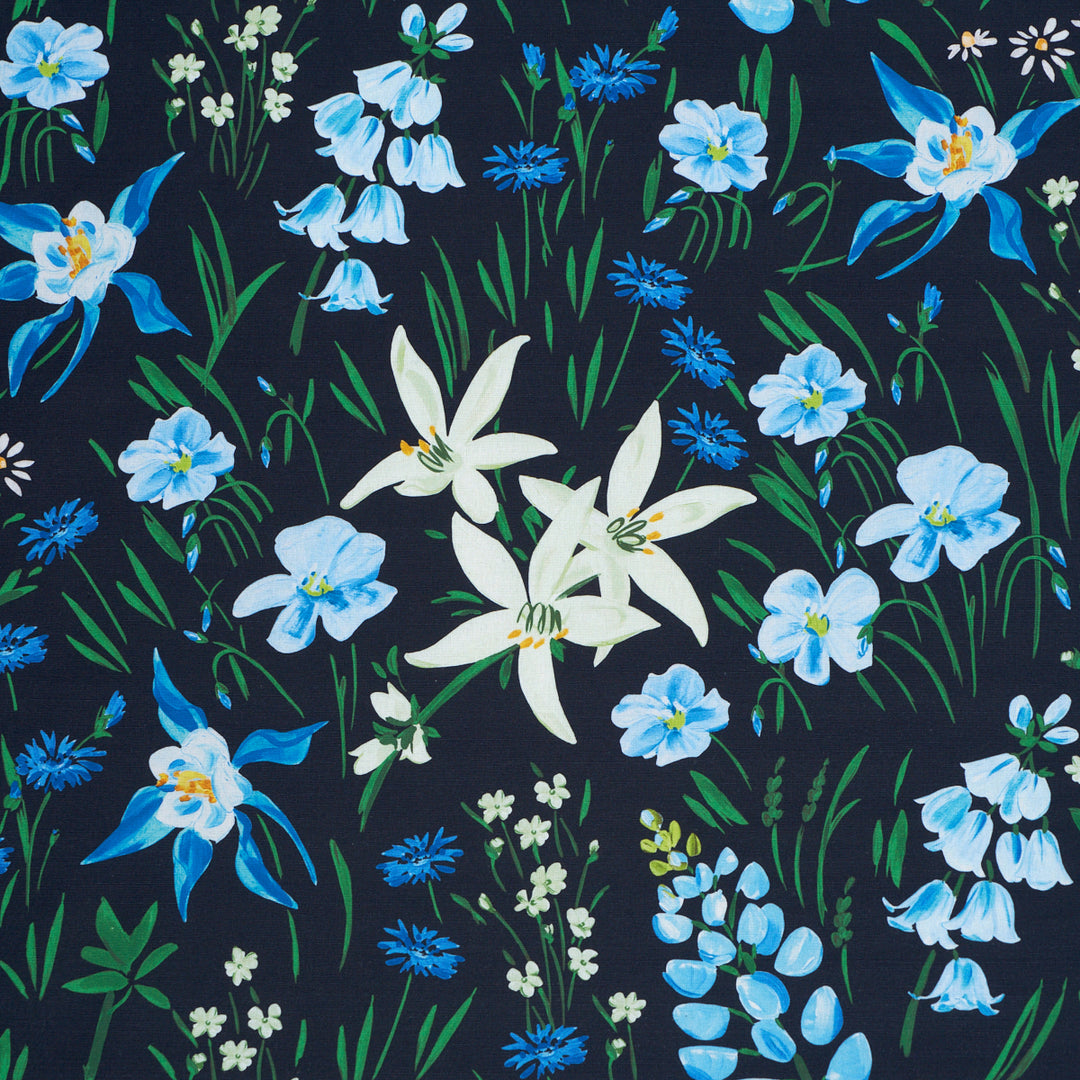 Oz Floral Ebony 182850 by Schumacher Designer Fabric