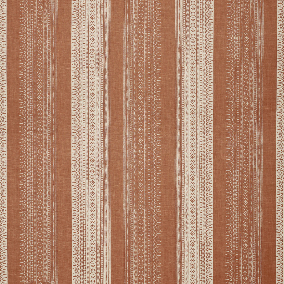 Calista Block-Print Spice 182900 by Schumacher Designer Fabric