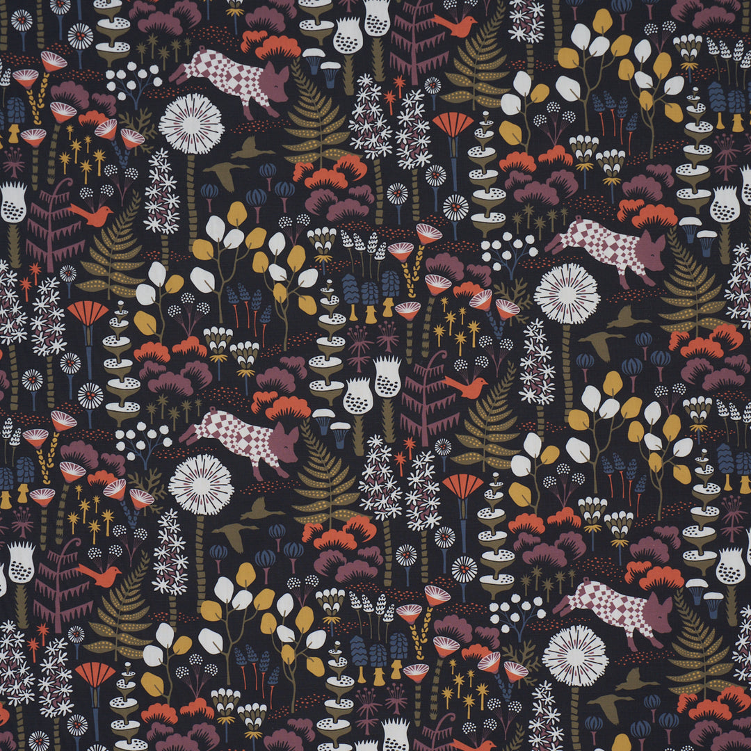 Hoppmosse Midnight 183000 by Schumacher Designer Fabric