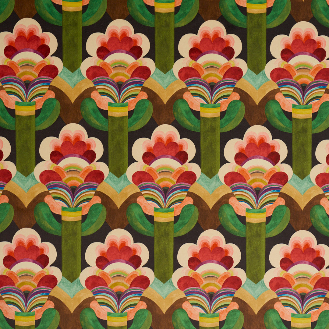 Fleur Indienne Velvet Cinnabar 183080 by Schumacher Designer Fabric