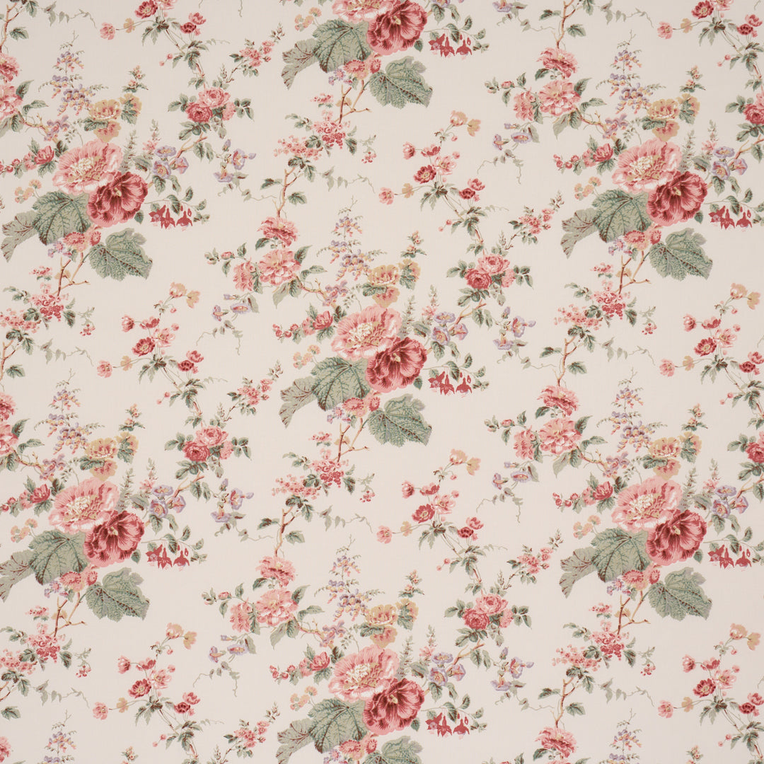 Midsummer Hollyhock Rose 183130 by Schumacher Designer Fabric