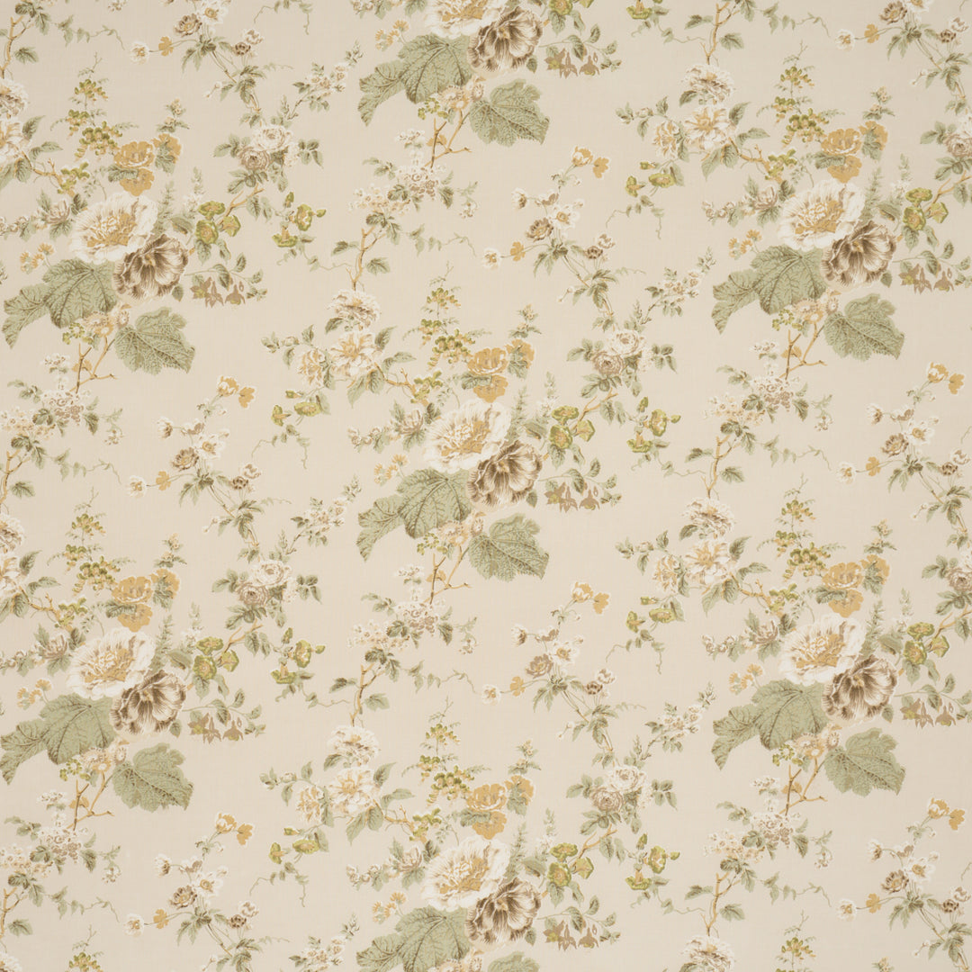 Midsummer Hollyhock Citron 183131 by Schumacher Designer Fabric