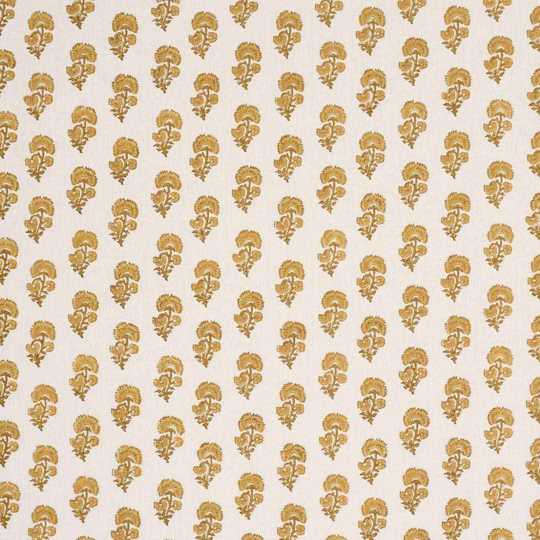 Kaasni Hand-Block Print Yellow 183282 by Schumacher Designer Fabric